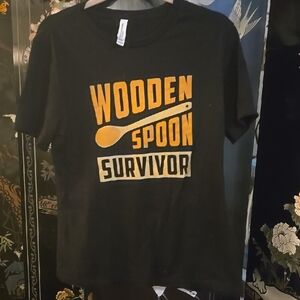 Wooden Spoon Survivor Black T-Shirt